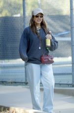 JESSICA ALBA Arrives at a Tennis Match for Her Daughter in Los Angeles 10/10/2024