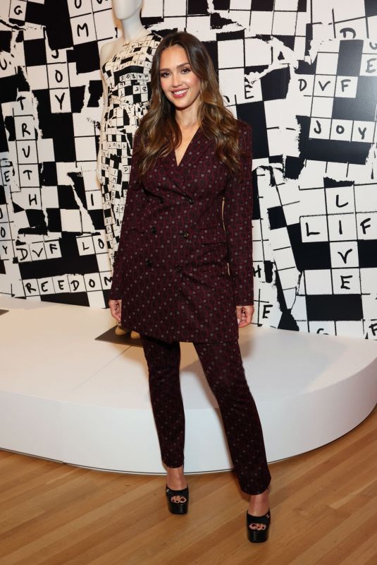 JESSICA ALBA at North American Debut of Diane von Furstenberg: Woman Before Fashion in Los Angeles 10/15/2024