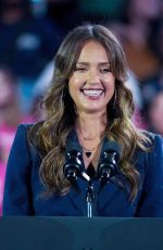 JESSICA ALBA Returns to Houston to Support Kamala Harris at Rally 10/25/2024