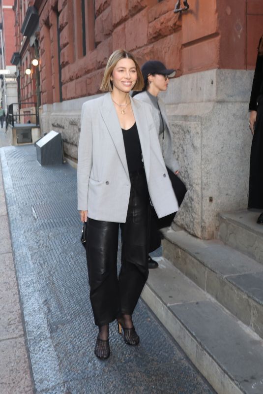 JESSICA BIEL Out and About in New York 10/09/2024