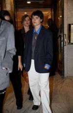 JESSIE BUCKLEY Arrives at Miu Miu Afterparty in Paris 10/01/2024
