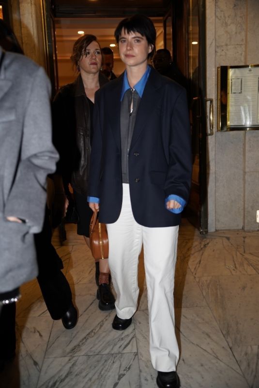 JESSIE BUCKLEY Arrives at Miu Miu Afterparty in Paris 10/01/2024