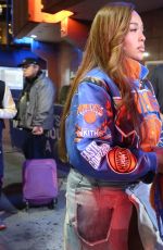 JORDYN WOODS Arrives at Penn Station in New York 10/26/2024