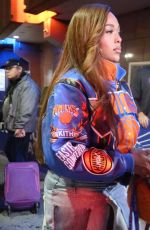 JORDYN WOODS Arrives at Penn Station in New York 10/26/2024