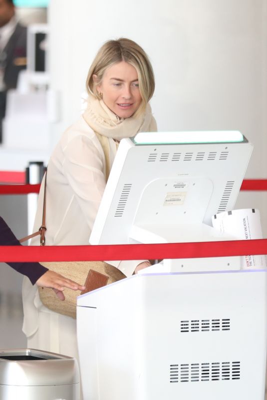 JULIANNE HOUGH Flagging Down Her Uber at LAX Airport in Los Angeles 10/24/2024