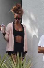 JUSTINE SKYE Leaves Pilates Class Los Angeles 10/27/2024