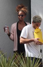 JUSTINE SKYE Leaves Pilates Class Los Angeles 10/27/2024