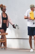JUSTINE SKYE Leaves Pilates Class Los Angeles 10/27/2024