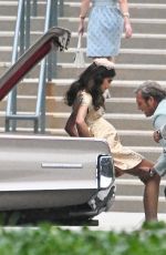 KAIA GERBER and LESLIE BIBB on the Set of Palm Royale 10/16/2024