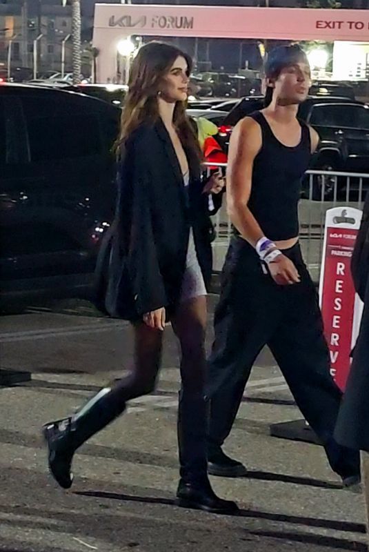 KAIA GERBER Arrives at Charli XCX Concert in Inglewood 10/15/2024