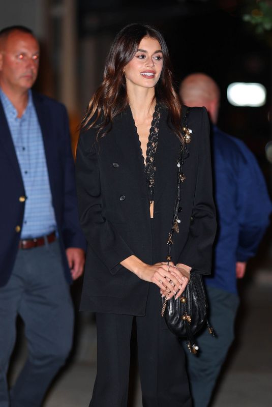 KAIA GERBER Arrives at Saturday Night Screening at Crosby Hotel in New York 10/08/2024