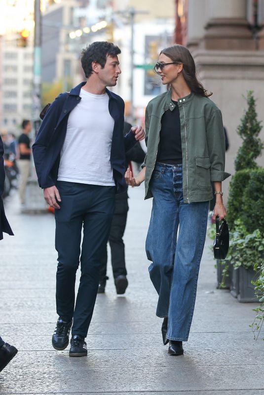 KARLIE KLOSS and Joshua Kushner Out in New York 10/22/2024
