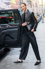 KARLIE KLOSS Out Waiting a Ride in New York 10/21/2024
