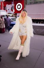 KAROL G Arrives at an Office Building in Times Square in New York 10/08/2024