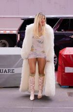 KAROL G Arrives at an Office Building in Times Square in New York 10/08/2024