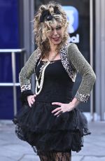 KATE GARRAWAY Arrives at Global Studios in London Dressed as Madonna 10/11/2024