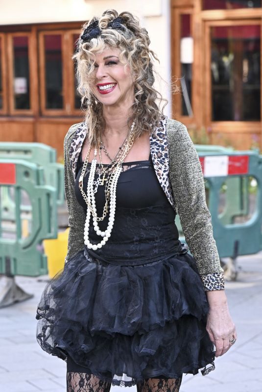 KATE GARRAWAY Arrives at Global Studios in London Dressed as Madonna 10/11/2024