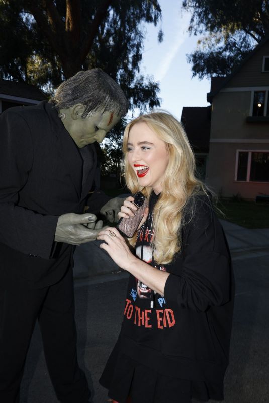 KATHRYN NEWTON Arrives at GCDS x Universal Studios Dinner in Los Angeles 10/24/2024