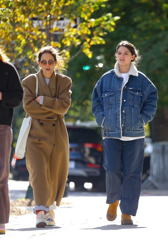 KATIE HOLMES and SURI CRUISE Out and About in New York 10/17/2024