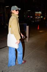 KATIE HOLMES Arrives at Her Broadway Play Our Town in New York 10/23/2024