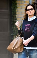KATIE HOLMES Out and About in New York 10/30/2024