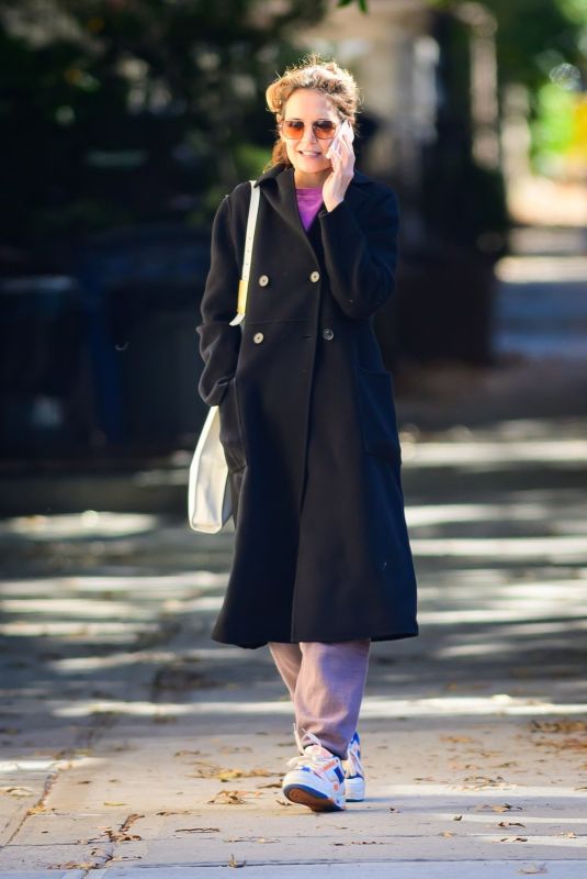 KATIE HOLMES Out for a Morning Walk in New York 10/25/2024