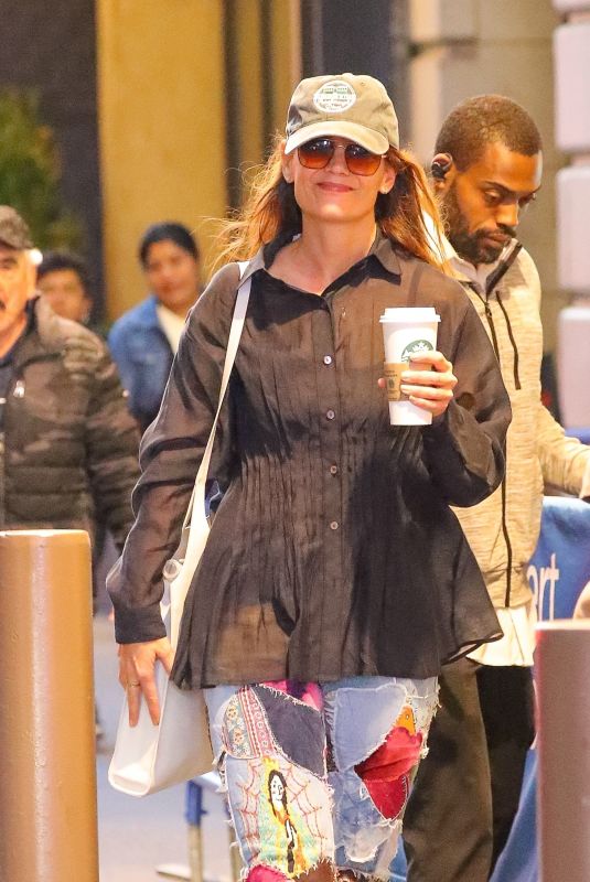 KATIE HOLMES Out for Coffee in New York City 10/04/2024