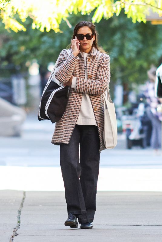 KATIE HOLMES Out in New York City 10/12/2024
