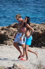 KATIE PRICE and JJ Slater at a Beach in Cyprus 10/05/2024