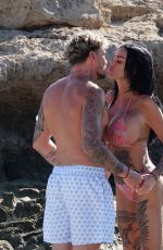 KATIE PRICE and JJ Slater at a Beach in Cyprus 10/05/2024