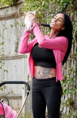 KATIE PRICE Walking Her New Sphynx Cats in a Pink Pram in London 10/22/2024