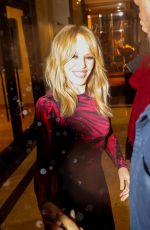 KYLIE MINOGUE Out in Paris for a TV Show Appearance 10/07/2024