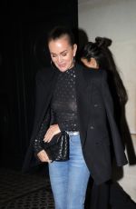 LAETICIA HALLYDAY Leaves Costes in Paris 10/14/2024