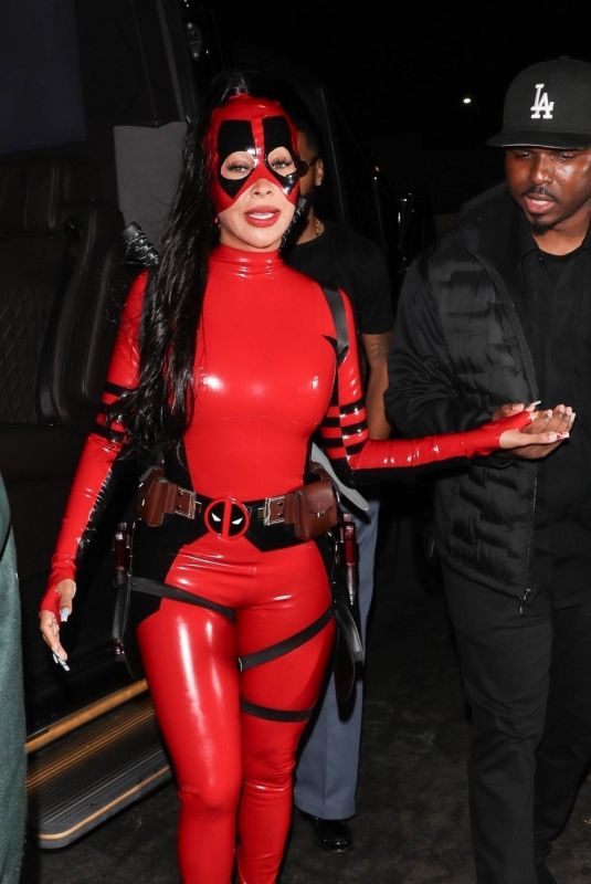 LALA ANTHONY at Deadpool Arrives at Her Halloween Party at Lavo in West Hollywood 10/30/2024