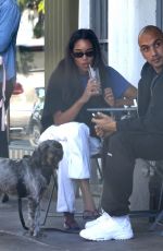 LAURA HARRIER Out with Her Boyfriend and Their Dog in Los Angeles 10/22/2024