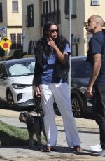 LAURA HARRIER Out with Her Boyfriend and Their Dog in Los Angeles 10/22/2024