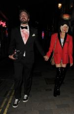 LAURA WHITMORE Arrives at Hallowzeem Party at The Conduit Club in Covent Garden 10/25/2024