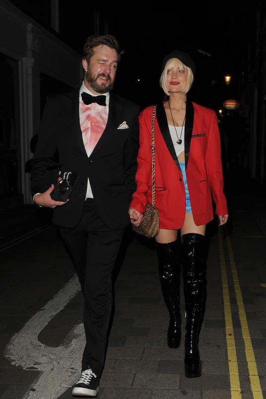 LAURA WHITMORE Arrives at Hallowzeem Party at The Conduit Club in Covent Garden 10/25/2024