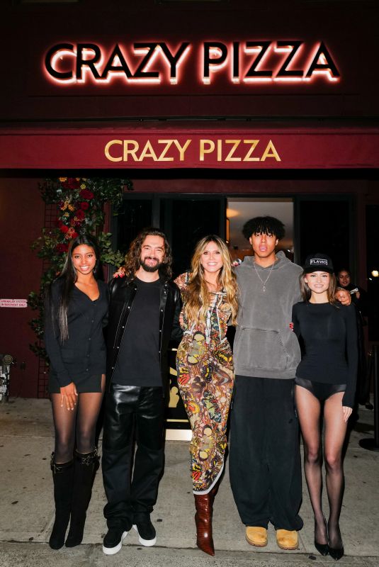 LENI and HEIDI KLUM at Crazy Pizza Opening in New York 10/29/2024