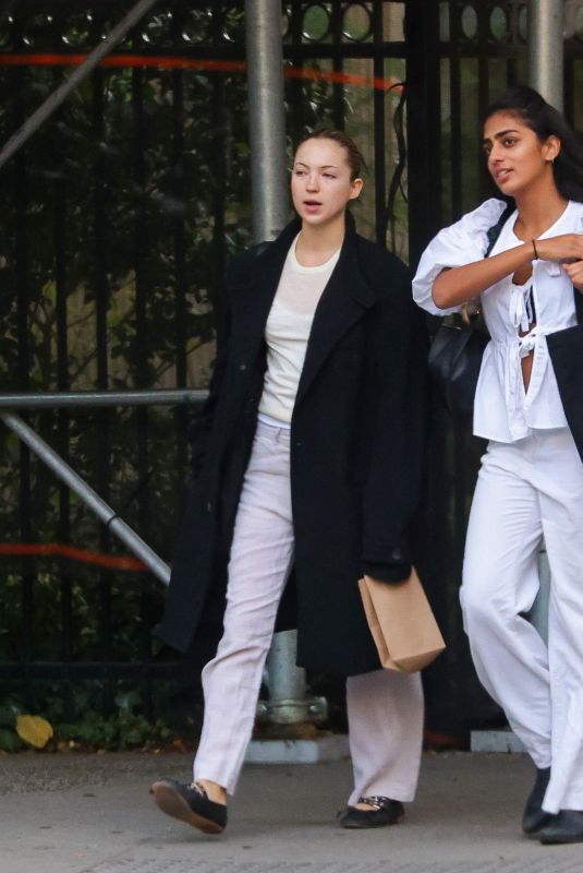 LILA GRACE MOSS Out with a Friend in New York 10/14/2024