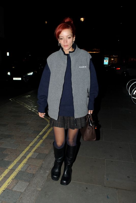 LILY ALLEN Leaves Chiltern Firehouse in London 10/05/2024
