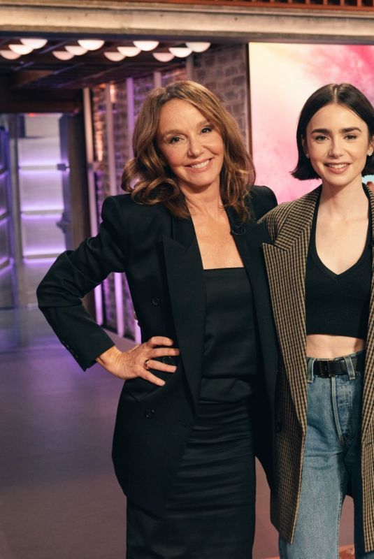 LILY COLLINS, ASHLEY PARK and PHILIPPINE LEROY-BEAULIEU at Kelly Clarkson Show 09/30/2024