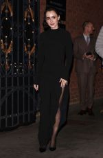 LILY COLLINS at Barcelona Press Night Afterparty in London 10/30/2024