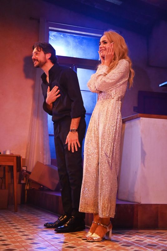 LILY COLLINS at Barcelona Press Night Performance in London 10/30/2024