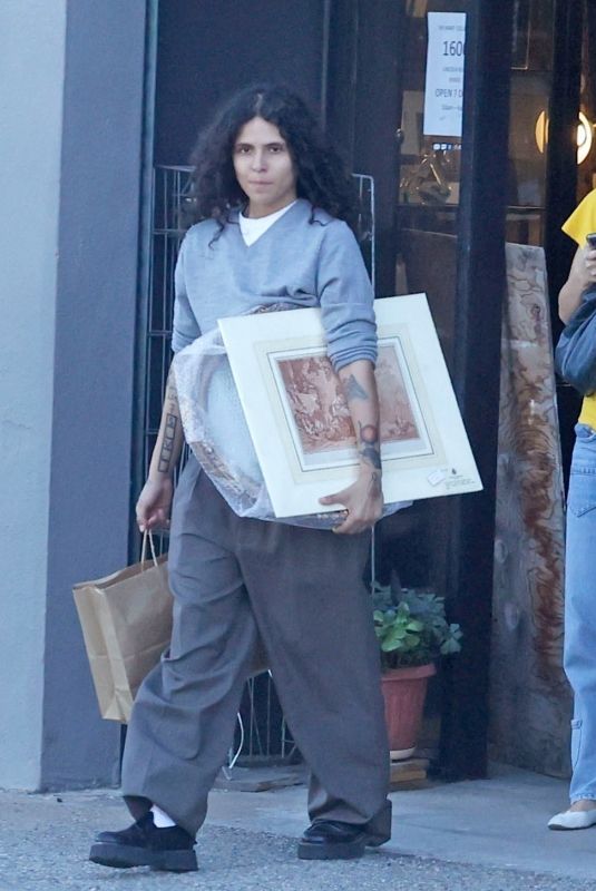 LILY-ROSE DEPP and and 070 SHAKE Shopping for Antiques in Los Angeles 10/23/2024