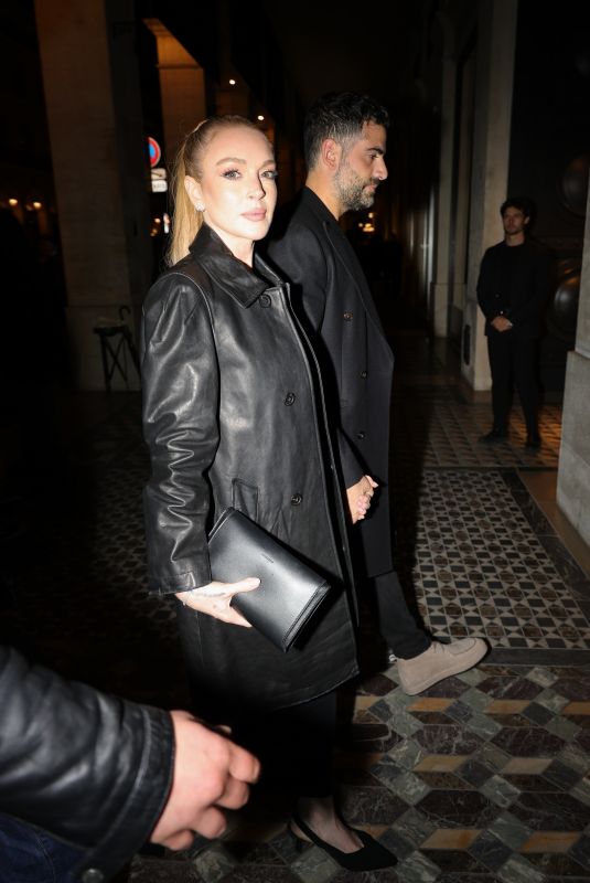 LINDSAY LOHAN Arrives at Costes Party in Paris 09/30/2024