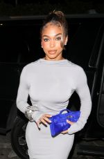 LORI HARVEY Arrives at Funke