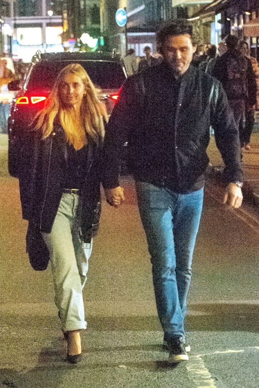 LOUISE REDKNAPP and Drew Michael Night Out in London 10/12/2024