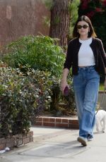 LUCY HALE Out for Stroll with Her Dog in Los Angeles 10/27/2024