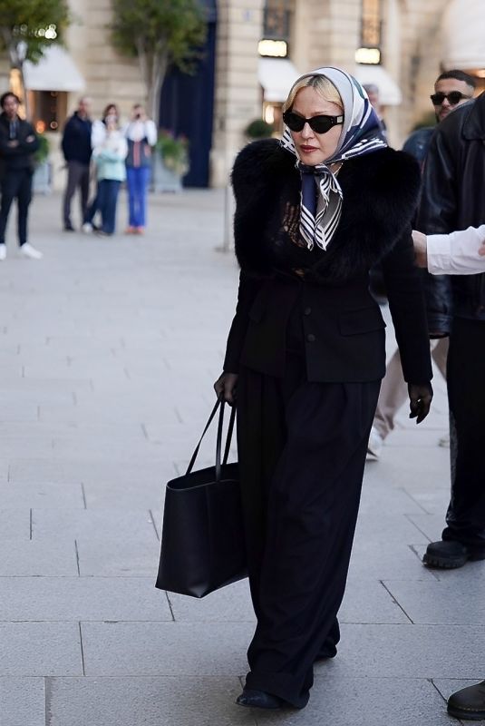 MADONNA Arrives at Her Hotel in Paris 10/28/2024